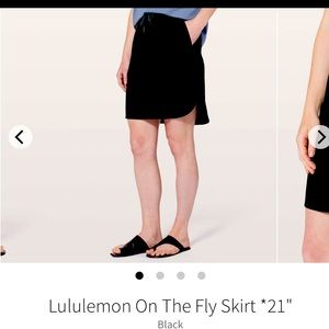 Lululemon On the Fly Black Skirt. Size 6. EUC.